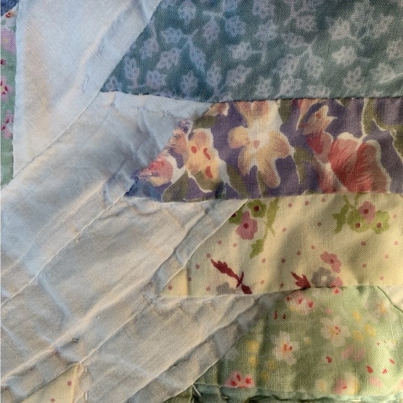 Hand Sewn Vintage Quilt Large Size ~96x86 - Picture 8 of 10